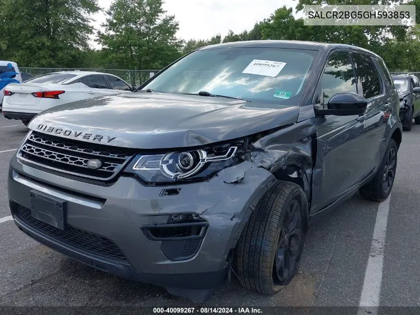 SALCR2BG5GH593853 2016 Land Rover Discovery Sport Hse