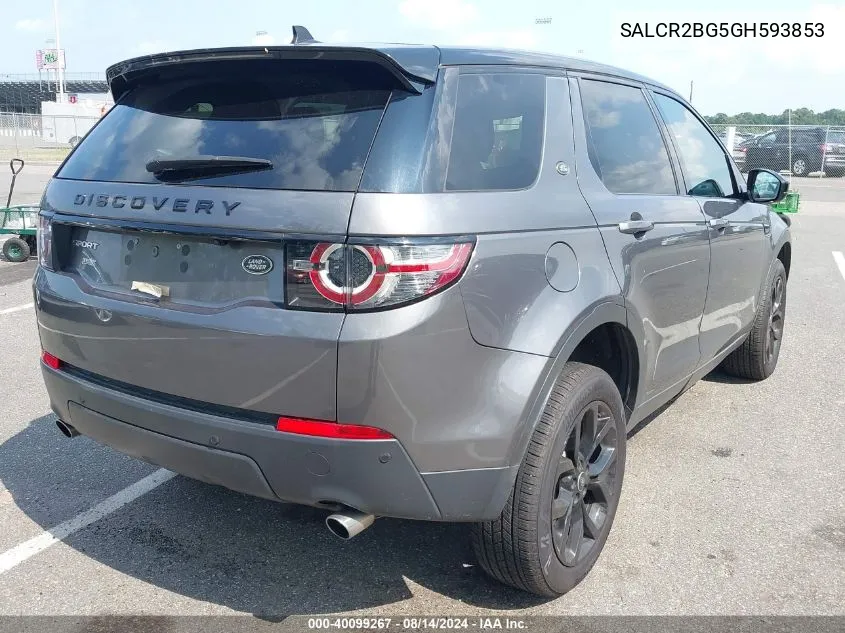 SALCR2BG5GH593853 2016 Land Rover Discovery Sport Hse