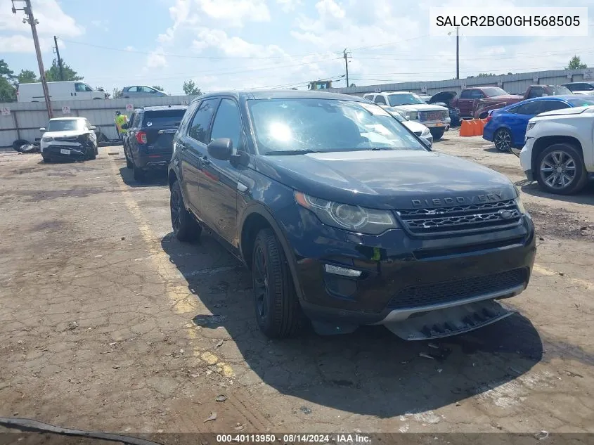 2016 Land Rover Discovery Sport Hse VIN: SALCR2BG0GH568505 Lot: 40113950