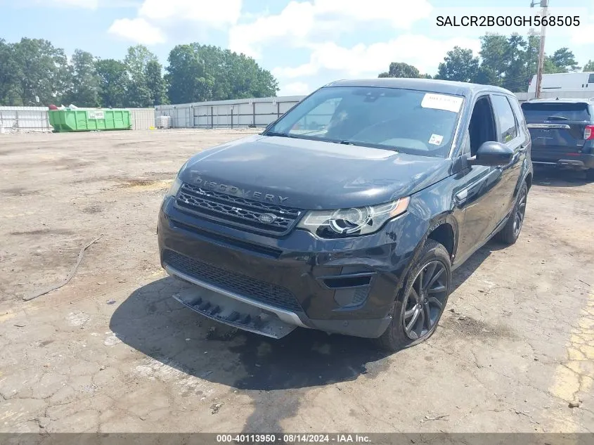 2016 Land Rover Discovery Sport Hse VIN: SALCR2BG0GH568505 Lot: 40113950