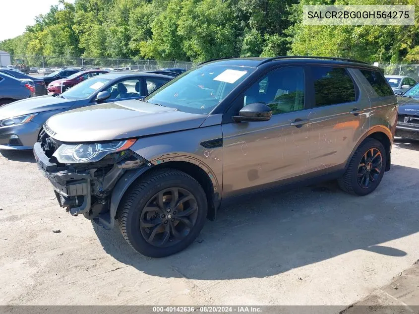 SALCR2BG0GH564275 2016 Land Rover Discovery Sport Hse