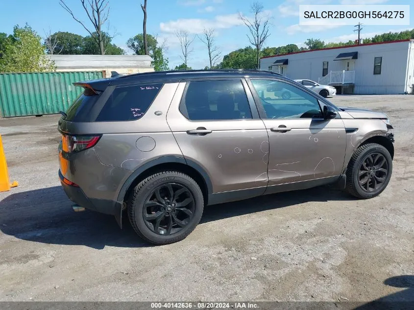 2016 Land Rover Discovery Sport Hse VIN: SALCR2BG0GH564275 Lot: 40142636