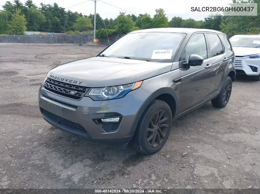 SALCR2BG6GH600437 2016 Land Rover Discovery Sport Hse