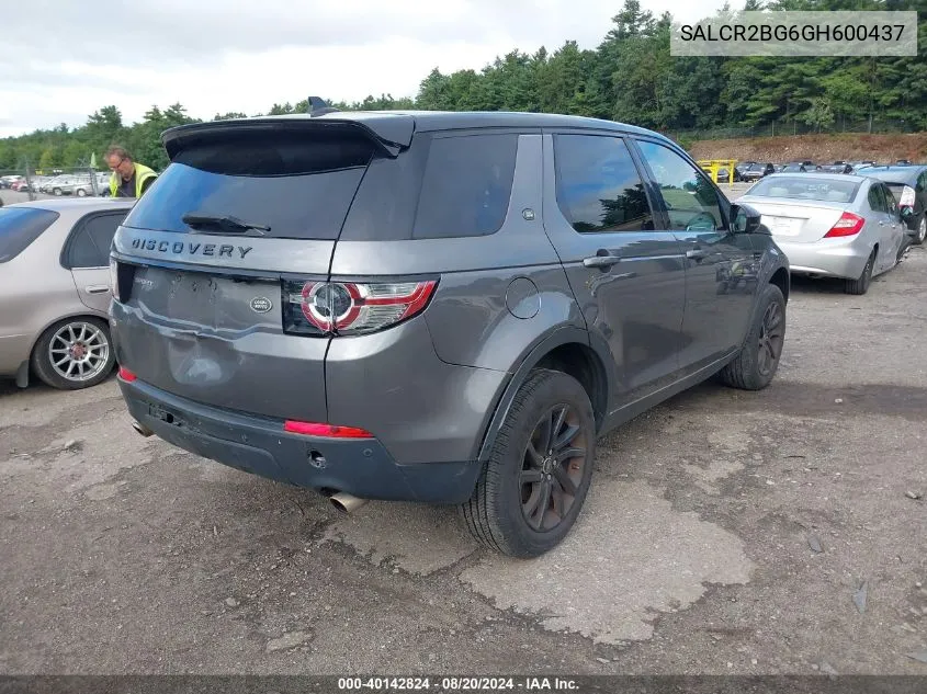 SALCR2BG6GH600437 2016 Land Rover Discovery Sport Hse