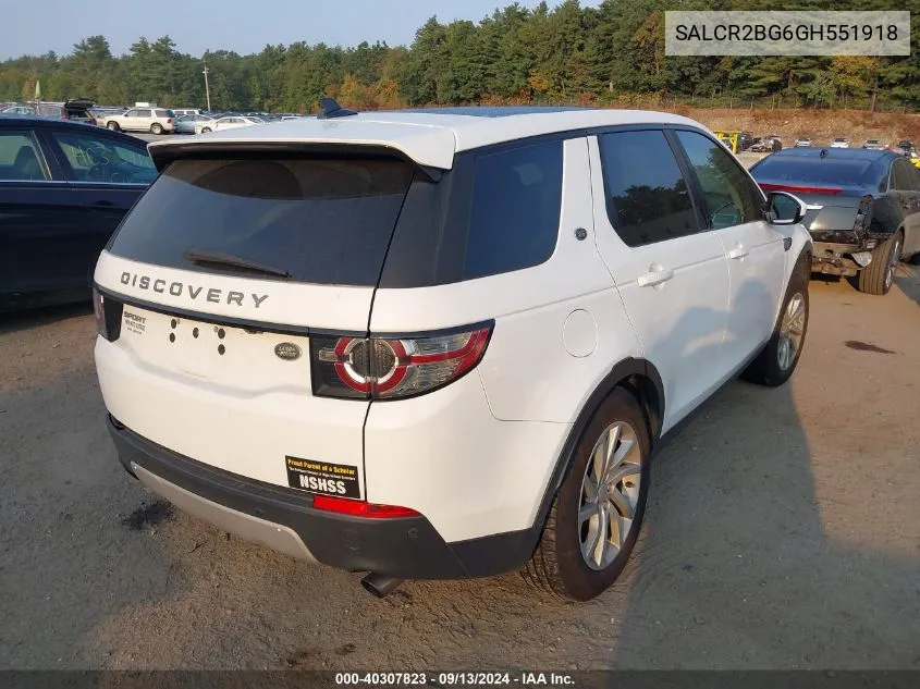 SALCR2BG6GH551918 2016 Land Rover Discovery Sport Hse