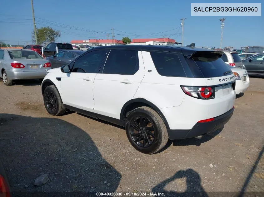 2016 Land Rover Discovery Sport Se VIN: SALCP2BG3GH620960 Lot: 40326330