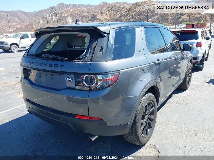 2016 Land Rover Discovery Sport Hse VIN: SALCR2BG9GH566834 Lot: 40341244