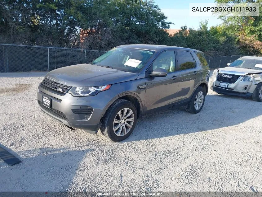 2016 Land Rover Discovery Sport Se VIN: SALCP2BGXGH611933 Lot: 40376638