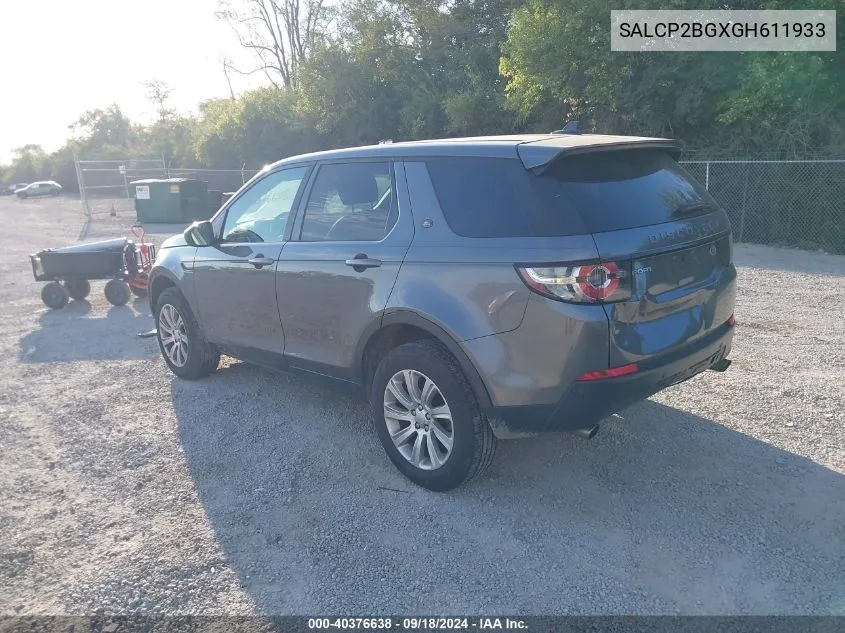 SALCP2BGXGH611933 2016 Land Rover Discovery Sport Se