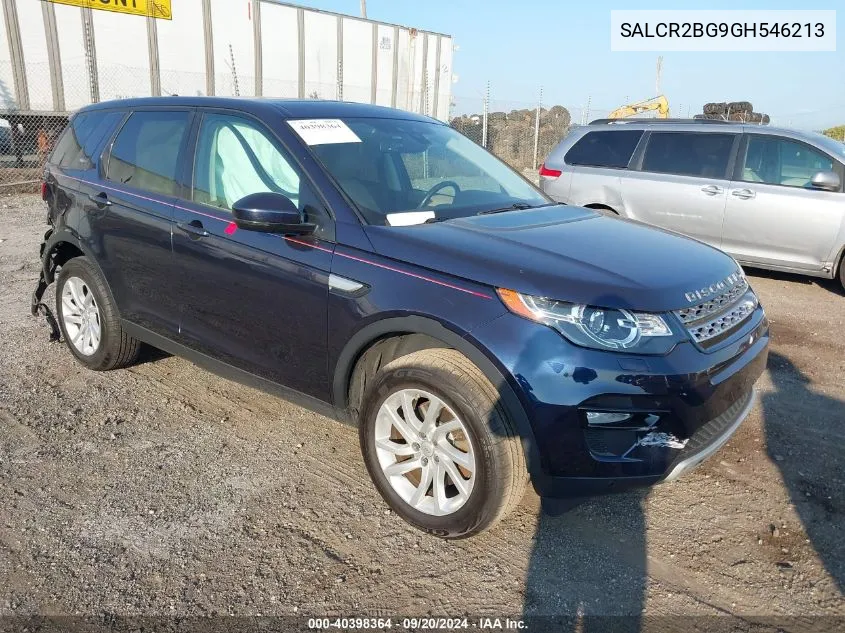 2016 Land Rover Discovery Sport Hse VIN: SALCR2BG9GH546213 Lot: 40398364