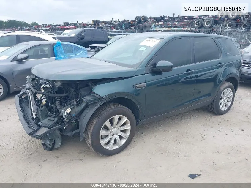 SALCP2BG8GH550467 2016 Land Rover Discovery Sport Se