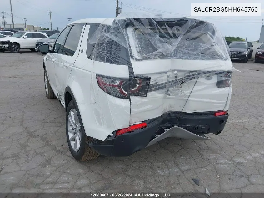 SALCR2BG5HH645760 2017 Land Rover Discovery Sport