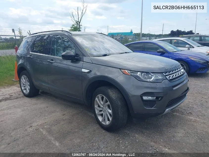 2017 Land Rover Discovery Sport VIN: SALCR2BG6HH665113 Lot: 12063767