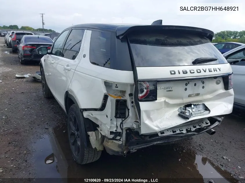 SALCR2BG7HH648921 2017 Land Rover Discovery Sport