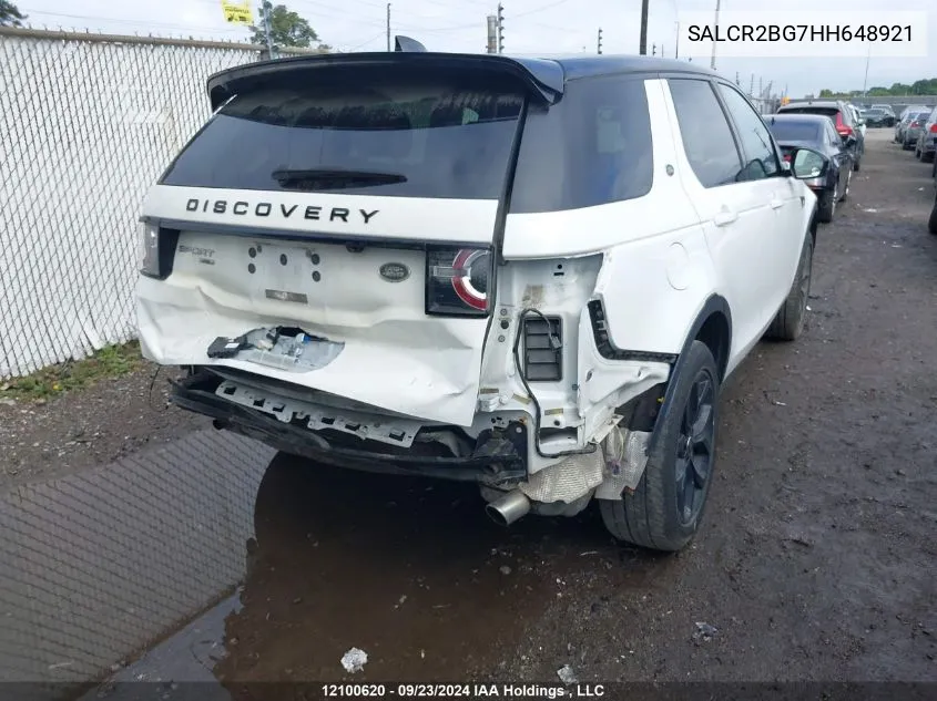 SALCR2BG7HH648921 2017 Land Rover Discovery Sport