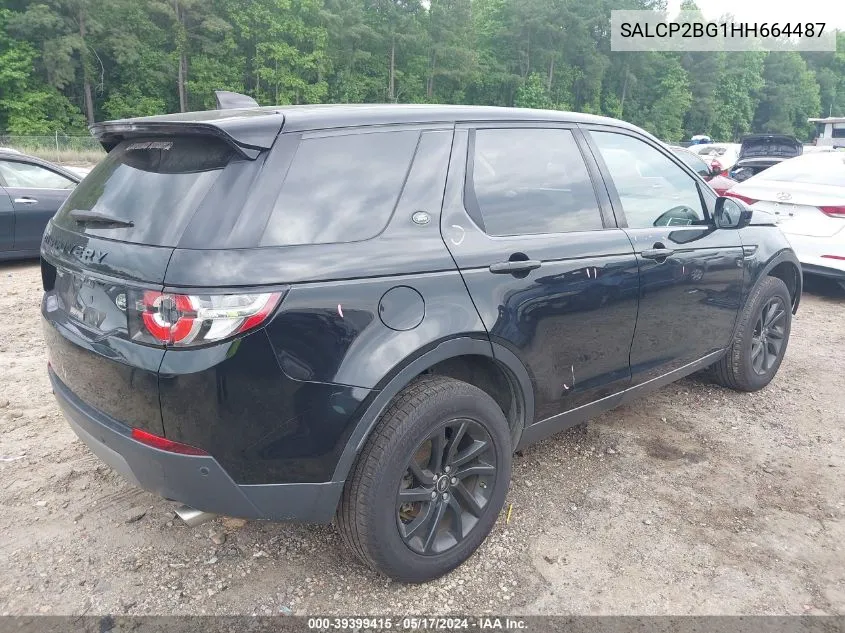 2017 Land Rover Discovery Sport Se VIN: SALCP2BG1HH664487 Lot: 39399415