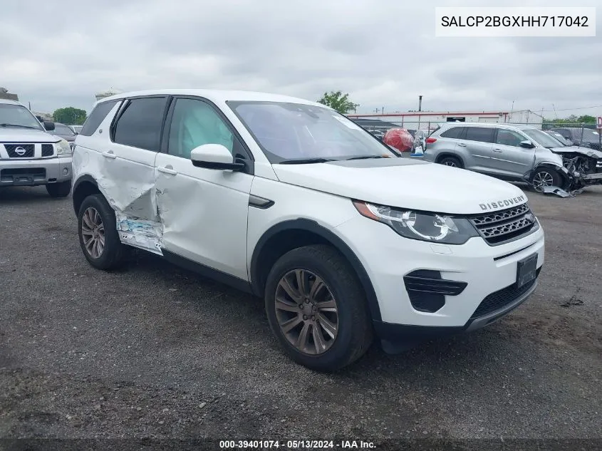 2017 Land Rover Discovery Sport Se VIN: SALCP2BGXHH717042 Lot: 39401074