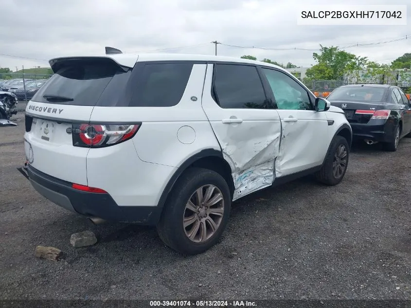 2017 Land Rover Discovery Sport Se VIN: SALCP2BGXHH717042 Lot: 39401074