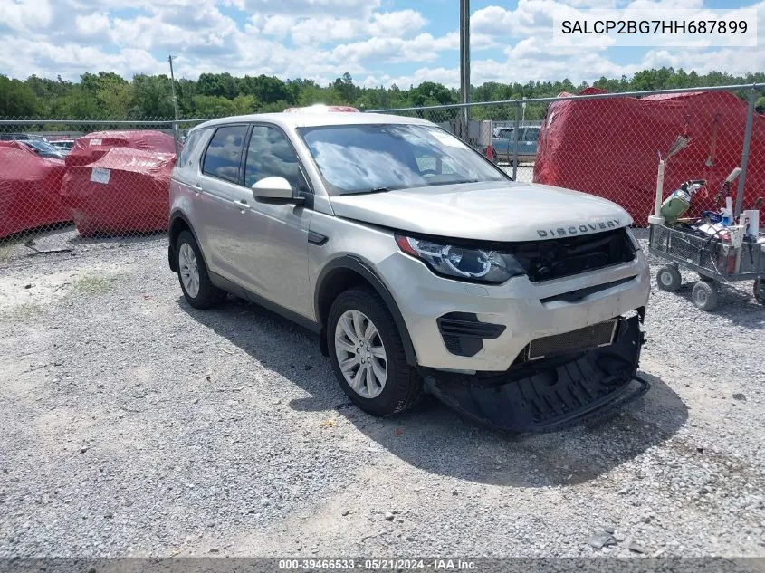 2017 Land Rover Discovery Sport Se VIN: SALCP2BG7HH687899 Lot: 39466533