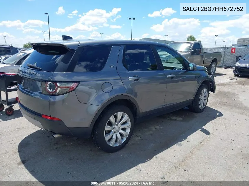 2017 Land Rover Discovery Sport Hse Lux VIN: SALCT2BG7HH672752 Lot: 39470811