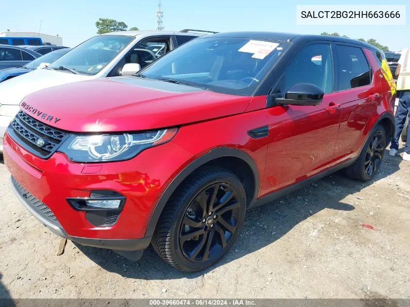 SALCT2BG2HH663666 2017 Land Rover Discovery Sport Hse Lux