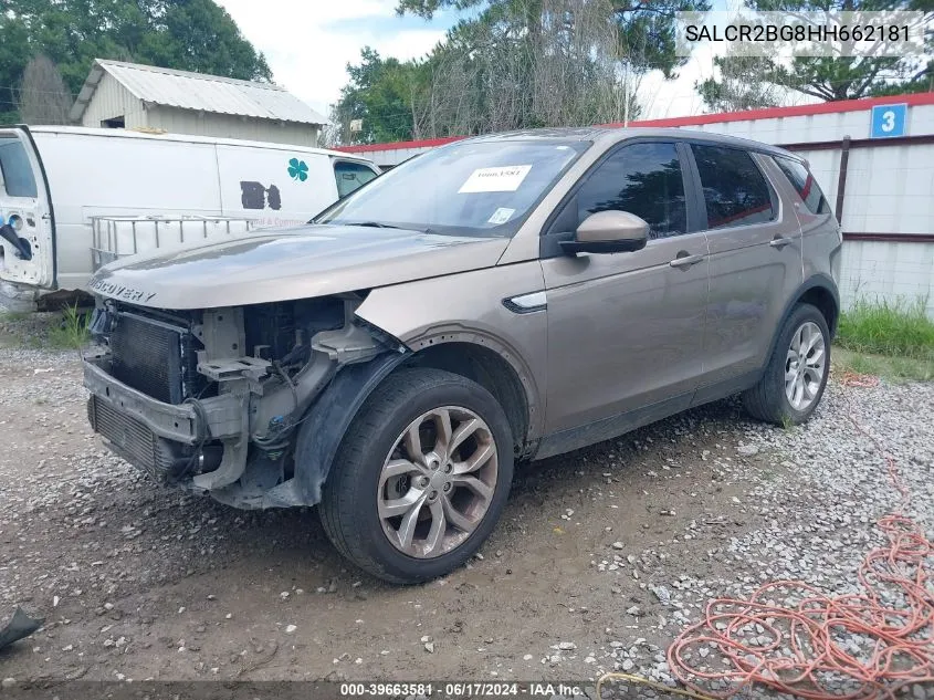 2017 Land Rover Discovery Sport Hse VIN: SALCR2BG8HH662181 Lot: 39663581