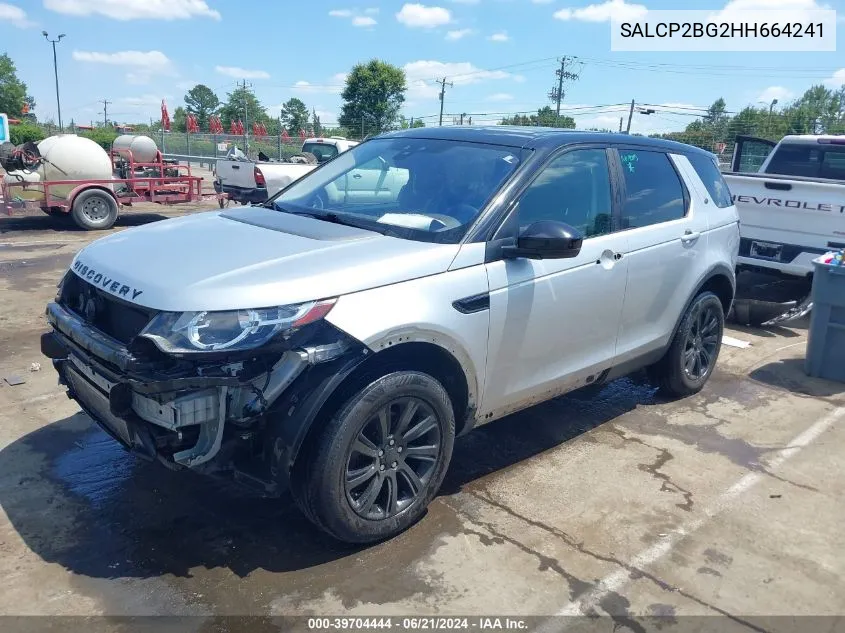 2017 Land Rover Discovery Sport Se VIN: SALCP2BG2HH664241 Lot: 39704444