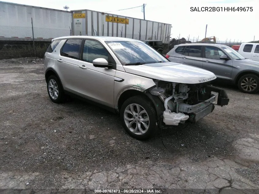 SALCR2BG1HH649675 2017 Land Rover Discovery Sport Hse