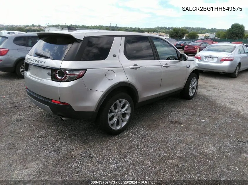 SALCR2BG1HH649675 2017 Land Rover Discovery Sport Hse