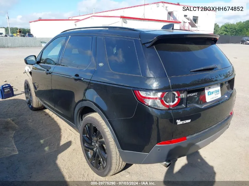 2017 Land Rover Discovery Sport Hse Lux VIN: SALCT2BGXHH674852 Lot: 39775290