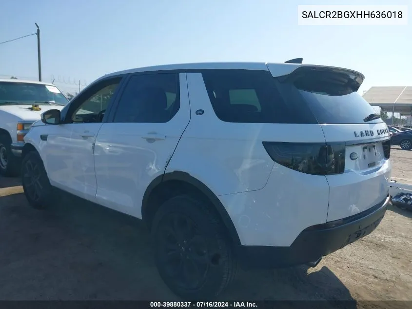 SALCR2BGXHH636018 2017 Land Rover Discovery Sport Hse