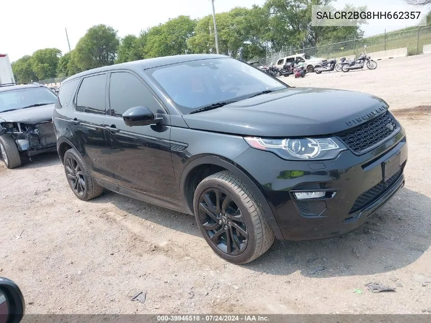 2017 Land Rover Discovery Sport Hse VIN: SALCR2BG8HH662357 Lot: 39946518