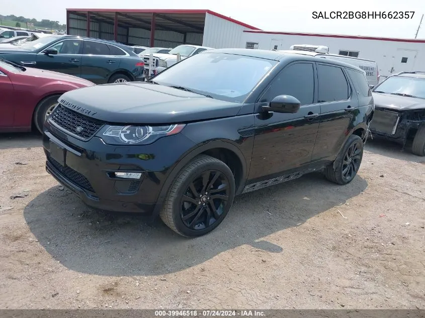 2017 Land Rover Discovery Sport Hse VIN: SALCR2BG8HH662357 Lot: 39946518