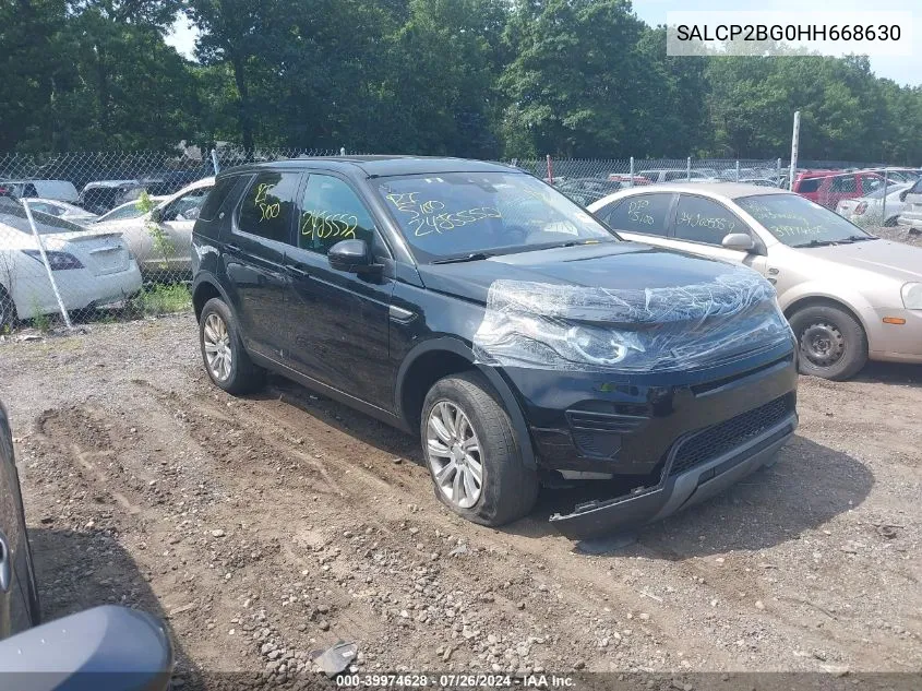 2017 Land Rover Discovery Sport Se VIN: SALCP2BG0HH668630 Lot: 39974628