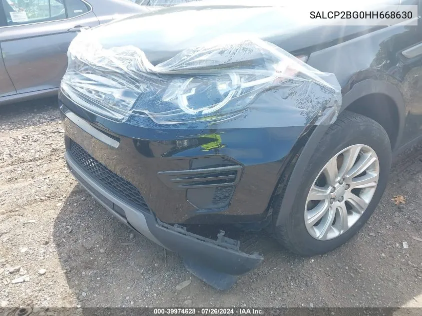 2017 Land Rover Discovery Sport Se VIN: SALCP2BG0HH668630 Lot: 39974628