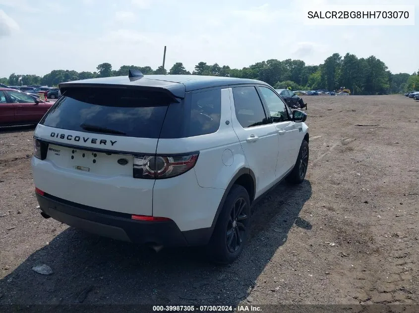 2017 Land Rover Discovery Sport Hse VIN: SALCR2BG8HH703070 Lot: 39987305