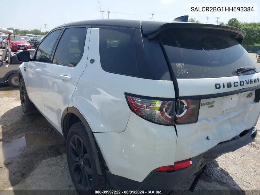 SALCR2BG1HH693384 2017 Land Rover Discovery Sport Hse