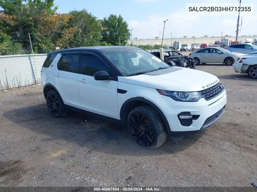 2017 Land Rover Discovery Sport Hse VIN: SALCR2BG3HH712355 Lot: 40067854