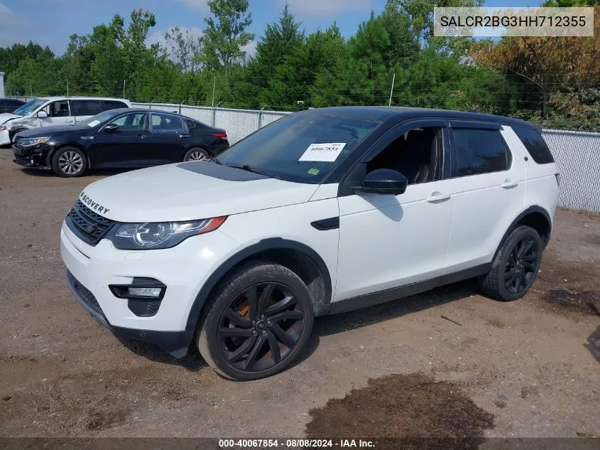 2017 Land Rover Discovery Sport Hse VIN: SALCR2BG3HH712355 Lot: 40067854