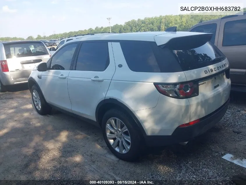 2017 Land Rover Discovery Sport Se VIN: SALCP2BGXHH683782 Lot: 40109393