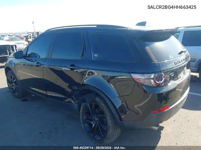 2017 Land Rover Discovery Sport Hse VIN: SALCR2BG4HH663425 Lot: 40229714