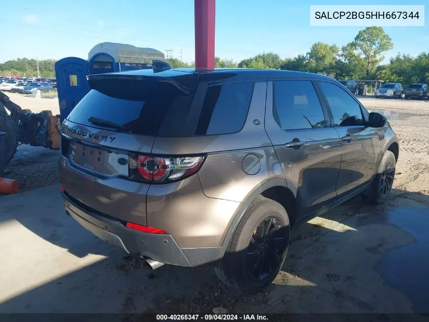 2017 Land Rover Discovery Sport VIN: SALCP2BG5HH667344 Lot: 40265347