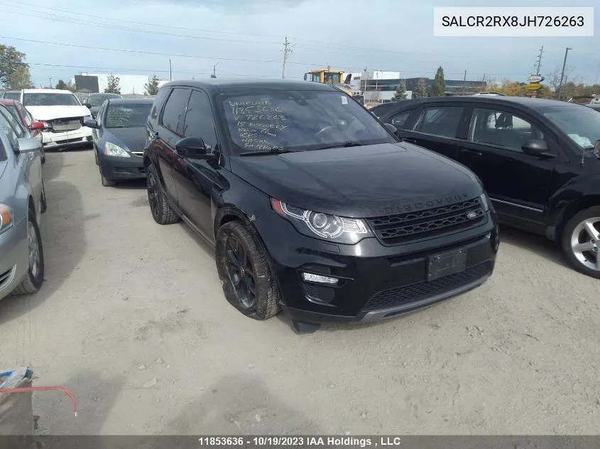 SALCR2RX8JH726263 2018 Land Rover Discovery Sport Hse