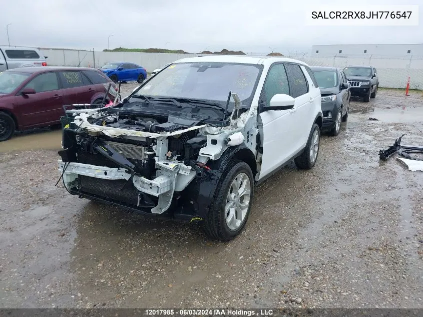 SALCR2RX8JH776547 2018 Land Rover Discovery Sport Hse