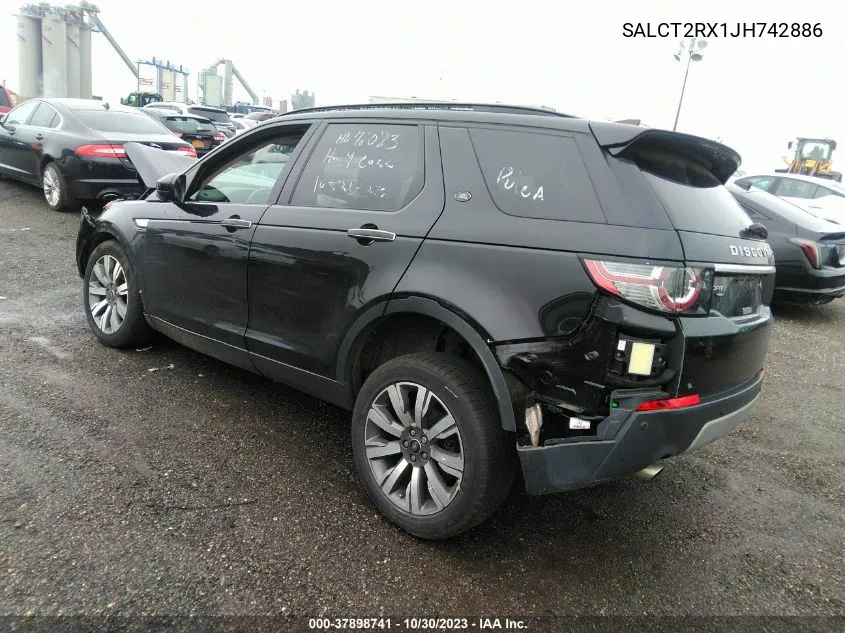 2018 Land Rover Discovery Sport Hse Luxury VIN: SALCT2RX1JH742886 Lot: 37898741