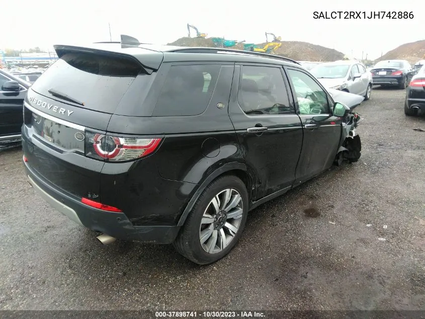 2018 Land Rover Discovery Sport Hse Luxury VIN: SALCT2RX1JH742886 Lot: 37898741