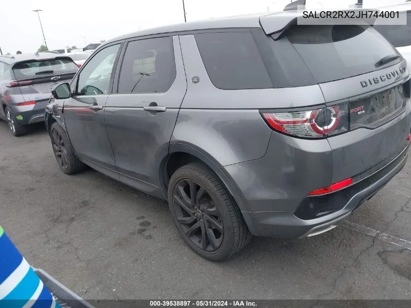 SALCR2RX2JH744001 2018 Land Rover Discovery Sport Hse