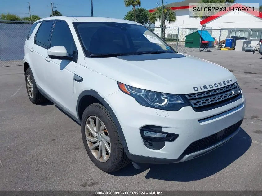 2018 Land Rover Discovery Sport Hse VIN: SALCR2RX8JH769601 Lot: 39580895