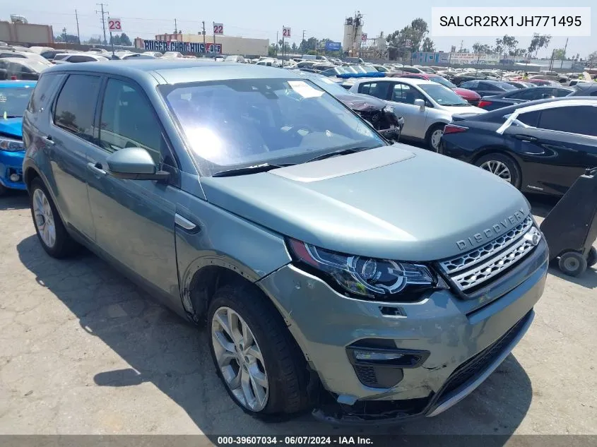 2018 Land Rover Discovery Sport Hse VIN: SALCR2RX1JH771495 Lot: 39607034