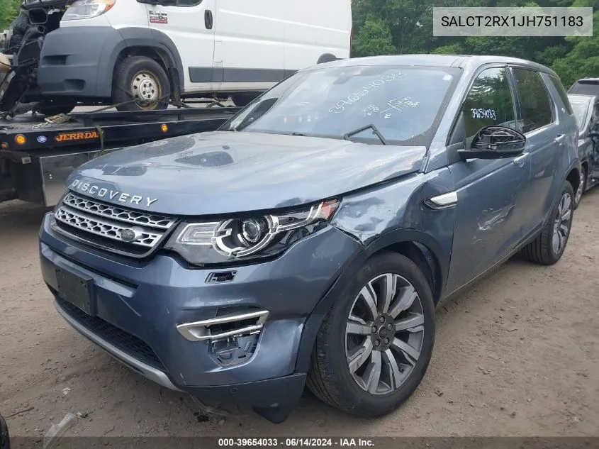 SALCT2RX1JH751183 2018 Land Rover Discovery Sport Hse Lux